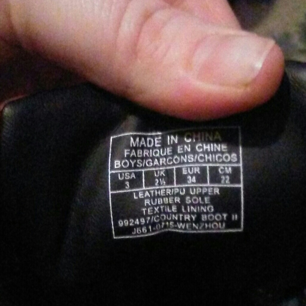 Boys size 3 polo boots